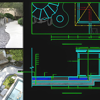 【CAD图纸】碧桂园私宅日式庭院 效果图+CAD施工图+报价清单