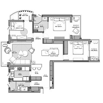 【CAD图纸】三房两厅现代设计住宅装修 CAD施工图+实景