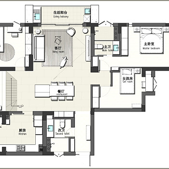 【CAD图纸】两层复式楼现代住宅 CAD施工图+实景