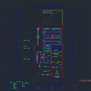 【CAD图纸】棠湖美式风格样板房CAD施工图+效果图