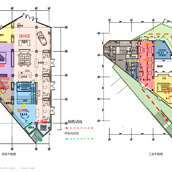 【CAD图纸】万科台湖示范区售楼处丨效果图+CAD施工图+摄影