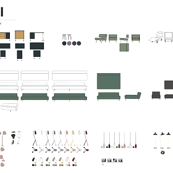 【CAD图纸】CASSINA GUBI进口家具CAD图库