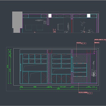 【CAD图纸】钢琴公馆奥体店 彩平图+效果图+CAD施工图