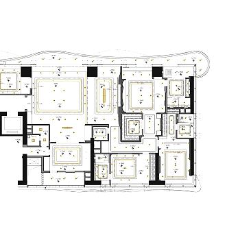 【CAD图纸】四房两厅现代奢华大平层 CAD施工图+实景