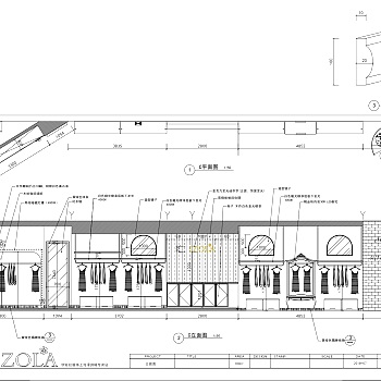 【CAD图纸】希腊轻奢女装品牌IZOLA专卖店 效果图+CAD施工图+物料
