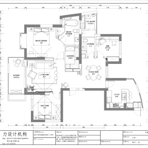 【CAD图纸】四房两厅现代大平层家居设计 CAD施工图+实景