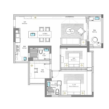 【CAD图纸】三房两厅现代家装 CAD施工图+实景