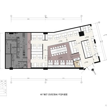 【CAD图纸】味千拉面快餐连锁店丨CAD施工图+效果图+彩平