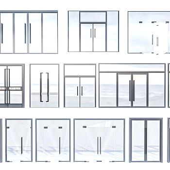 现代玻璃大门