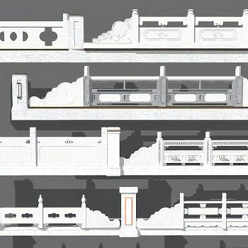 中式仿古石栏杆