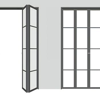 现代玻璃折叠门