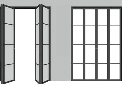 现代玻璃折叠门