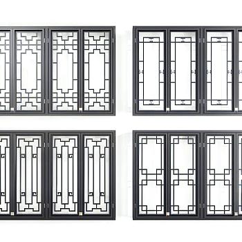 中式窗户组合