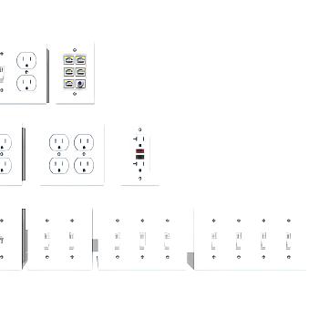 现代开关插座组合
