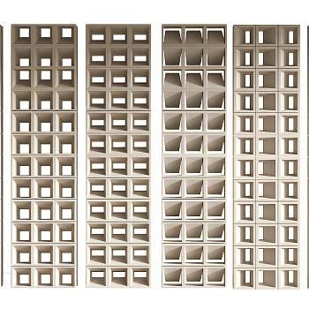 现代水泥镂空隔断
