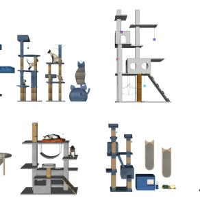 现代树屋猫爬架