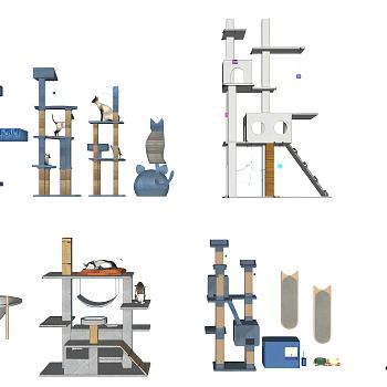 现代树屋猫爬架