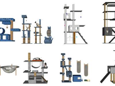 现代树屋猫爬架