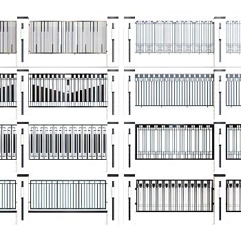 现代围墙栏杆