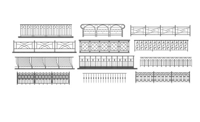 铁艺栏杆组合