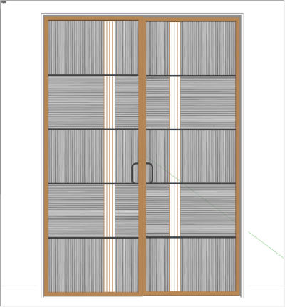推拉门SU模型合集