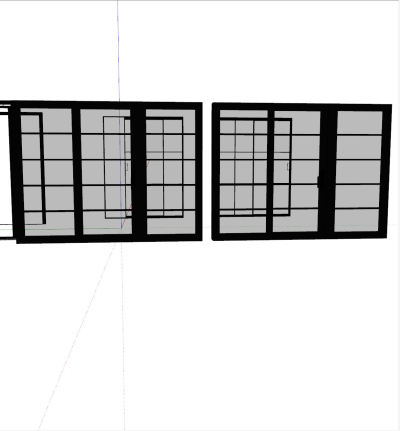 推拉门SU模型合集