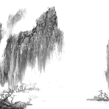 【免扣素材】古风山水背景话免扣PNG素材