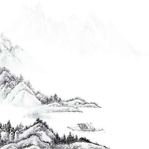 【免扣素材】古风山水背景话免扣PNG素材