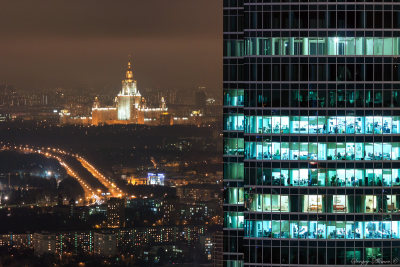 高品质夜景玻璃橱窗贴图