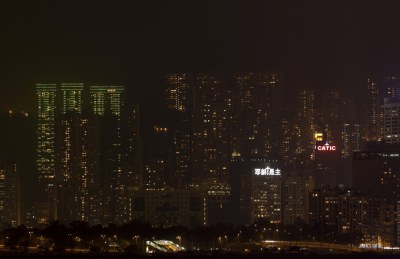 高品质夜景玻璃橱窗贴图