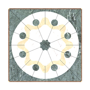 圆形石材拼花153