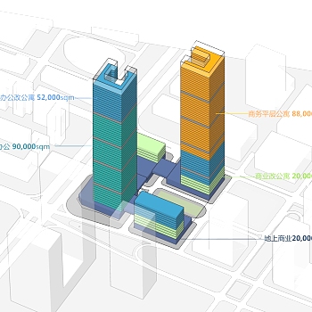 超高层办公综合体公寓塔楼建筑方案