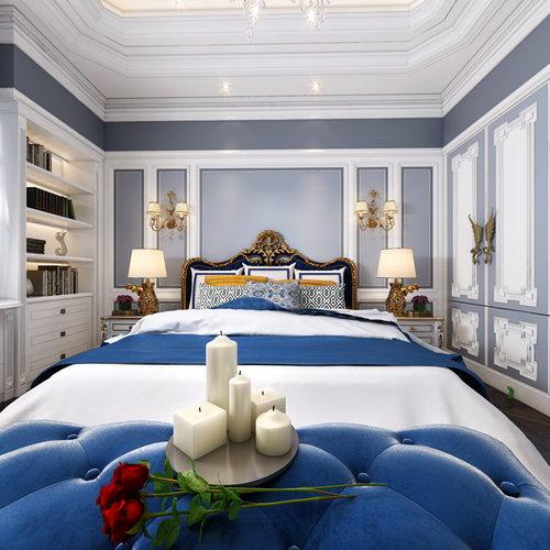 欧式古典卧室全景3D模型