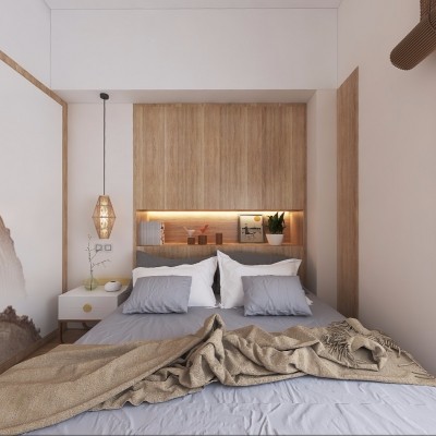 日式卧室全景3d模型