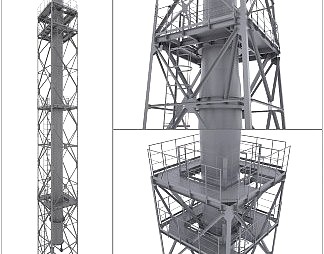 工业LOFT烟囱3D模型下载