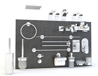 现代卫浴器具3D模型下载