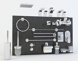现代卫浴器具3D模型下载
