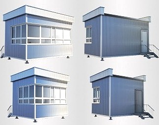 现代保安亭3D模型下载