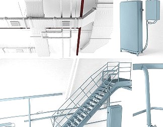 现代楼梯3D模型下载