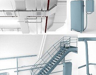 现代楼梯3D模型下载