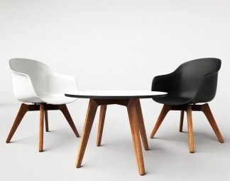北欧休闲桌椅组合3D模型下载