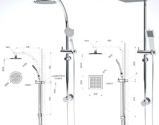 现代花洒3D模型下载