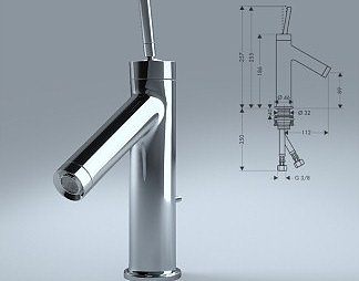 现代水龙头3D模型下载