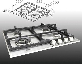 现代燃气炉3D模型下载