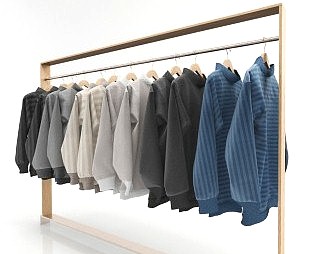 现代衣服3D模型下载