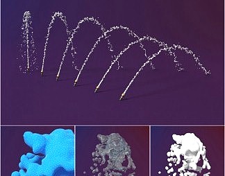 现代喷泉3D模型下载