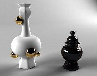 简欧花瓶3D模型下载