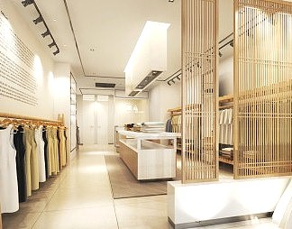 现代服装店3D模型下载