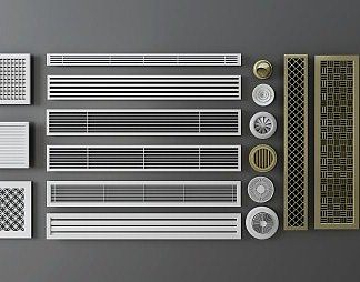 现代空调出风口3D模型下载