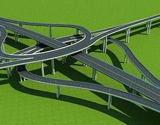 现代道路3D模型下载